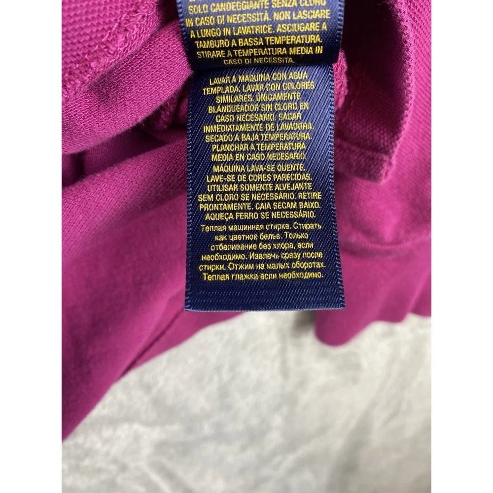 Polo Ralph Lauren long Sleeve polo Kids Girls Fuchsia Top L‎ (14-16)